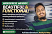 be your full stack wordpress developer for custom design and fixes
