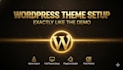 setup wordpress theme exactly as on a demo
