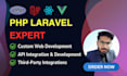 build a custom laravel website with vue, react, and apis