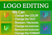 change, amend, edit or update your logo