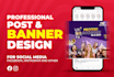 design professional post, banner design