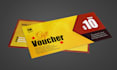 design elegant ticket gift voucher coupon and thank you card