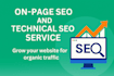 do website on page SEO and technical optimization for organic traffic