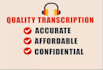 do perfect audio transcription manually for meetings interviews