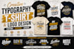 design creative typography t shirts and custom logo fast