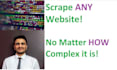 do web scraping, data scraping, extraction of any website