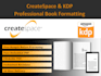 do book formatting and publishing for amazon KDP paperback or kindle ebook