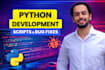 fix python bugs, debug scripts and develop custom solutions