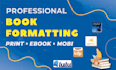 do book formatting layout KDP paperback ebook