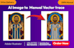 manual vector tracing and vectorize image png to vector file adobe illustrator
