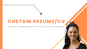 write or rewrite a resume or CV for you