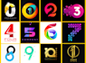 do number and initial name logo