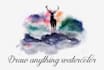 draw unique hand drawn watercolor illustration