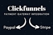 integrate your clickfunnels with paypal or stripe