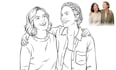 draw a modern minimalist line art portrait illustration