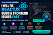 fix react, typescript, javascript bugs and frontend issues
