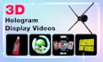 make 3d hologram fan display videos