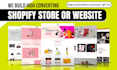 build shopify website, shopify store or dropshipping ecommerce store