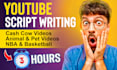 research and write a script for your youtube videos