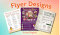 design your flyer for print or social media use