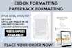 expert kindle ebook book, createspace, paperback formatting
