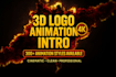 create a professional 3d logo animation intro I cinematic reveal