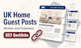 write and publish UK home improvement blog guest posts and SEO backlinks