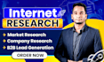 do accurate b2b lead generation, internet research