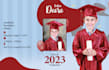 professional graduation invitation flyer, postcard design