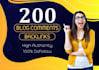 manually create 200 high quality dofollow blog comments