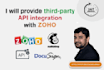 do third party API integration with zoho