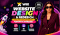 build wix website design, wix redesign, wix website development, wix studio