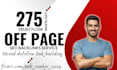 build 275 dofollow SEO link building backlinks for off page ranking