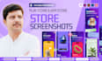 design app screenshots for the app store and google play