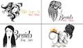 do hair, afro,locs, and braids salon logo