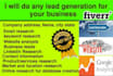 do lead generation, web scrapping and data extraction