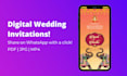 create designer wedding invitation ecards, video