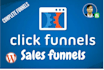 build high converting sales funnel, landing page in clickfunnels or wordpress