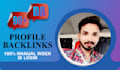 create 75 live SEO profile backlinks on da100 tf50 sites