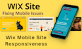 fix wix mobile site and optimize responsiveness