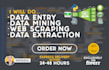 do data entry,data mining,web scraping and data extraction