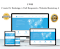 design a full responsive website with bootstrap or html css