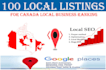 do 100 local citations with map citations for canada business