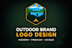 design professional outdoor logo for camping, hiking adventure and nature brands