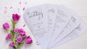 design wedding program petal fans