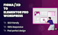 convert figma to wordpress, xd to wordpress using elementor