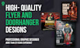 design a professional flyer, postcard, pamphlets, door hanger or rollup