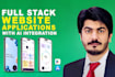develop full stack website applications with ai integration