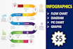 design infographic flow chart,diagram in 12 hours