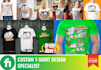create streetwear t shirt hoodie design for teespring or amazon printful